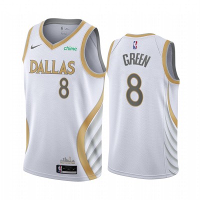Nike Dallas Mavericks #8 Josh Green White Youth NBA Swingman 2020-21 City Edition Jersey